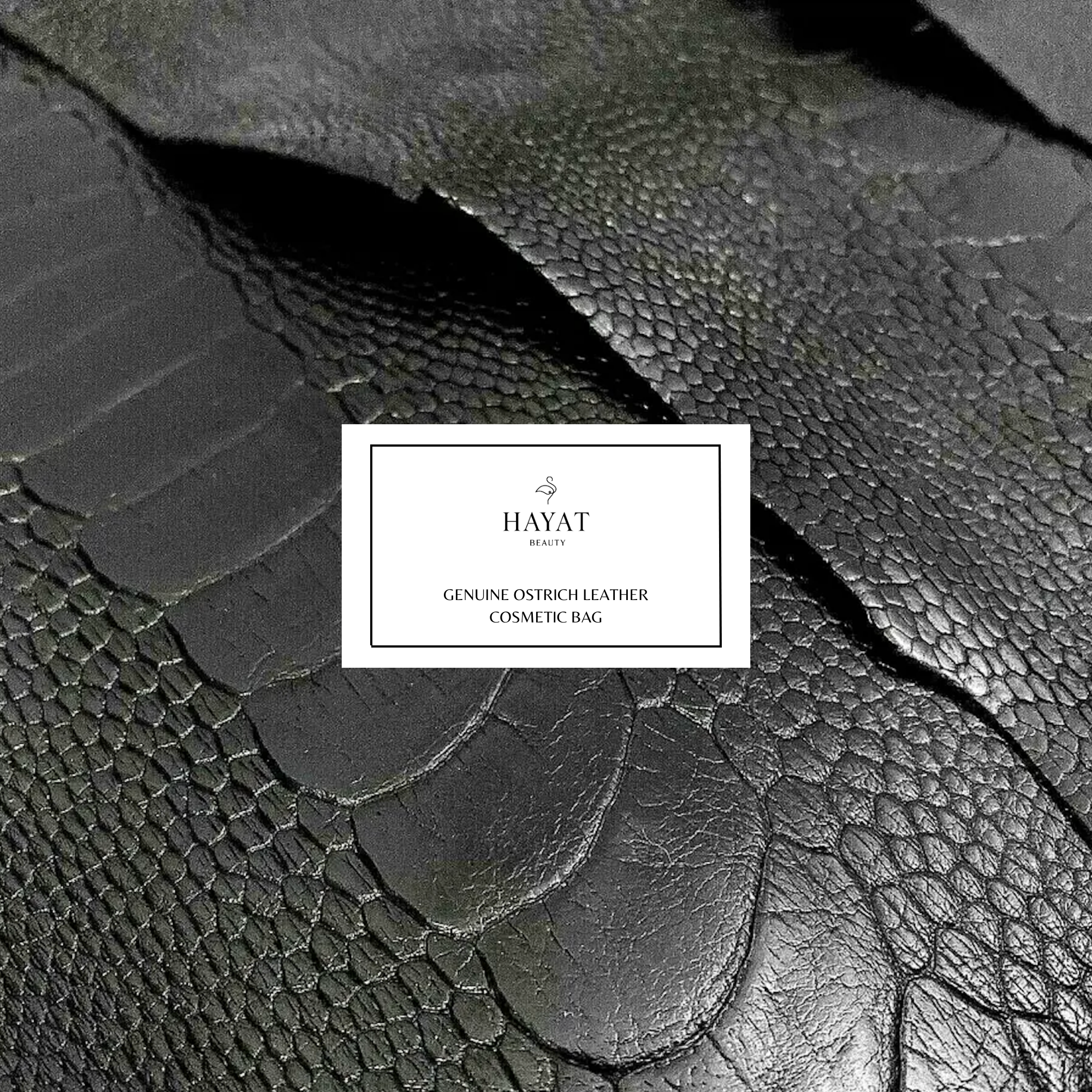 Travel Cosmetic Bag (Ostrich leather)